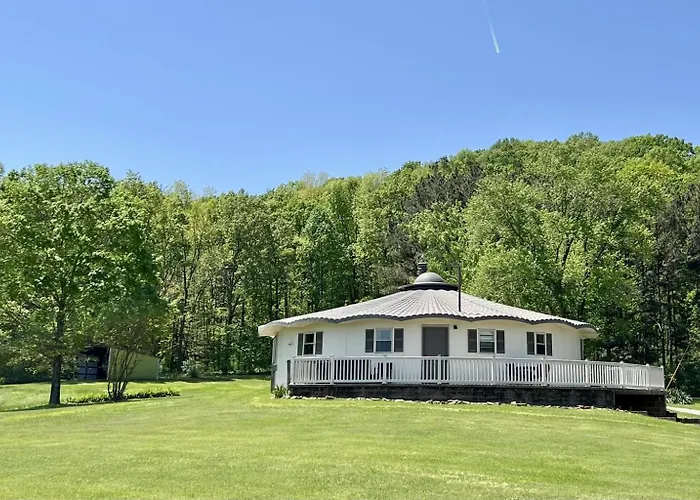 Unique 1970s Round House W Hot Tub